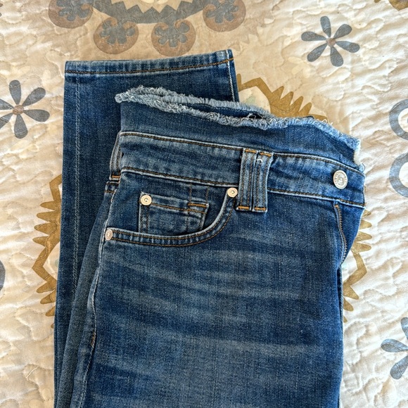 7 For All Mankind Jeans With Frayed Waist Size 28. - Picture 1 of 16